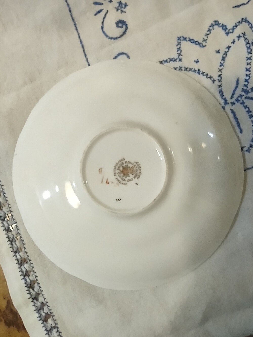 VTG Adderley Strafford England Porcelain Teacup Saucer Pink Rose with Gold Trim - Picture 7 of 15